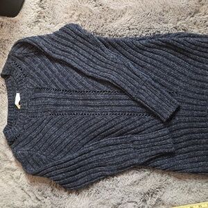 Abercrombie & Fitch Blue Heather Heavy cable knit sweater Size S